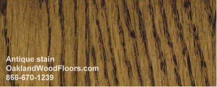 Antique wood floor stain color